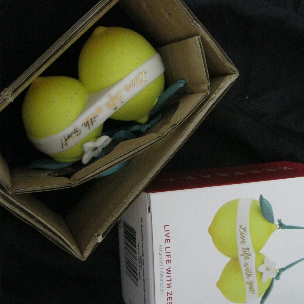 Live Life with Love Hallmark Ornament.  Lemons.